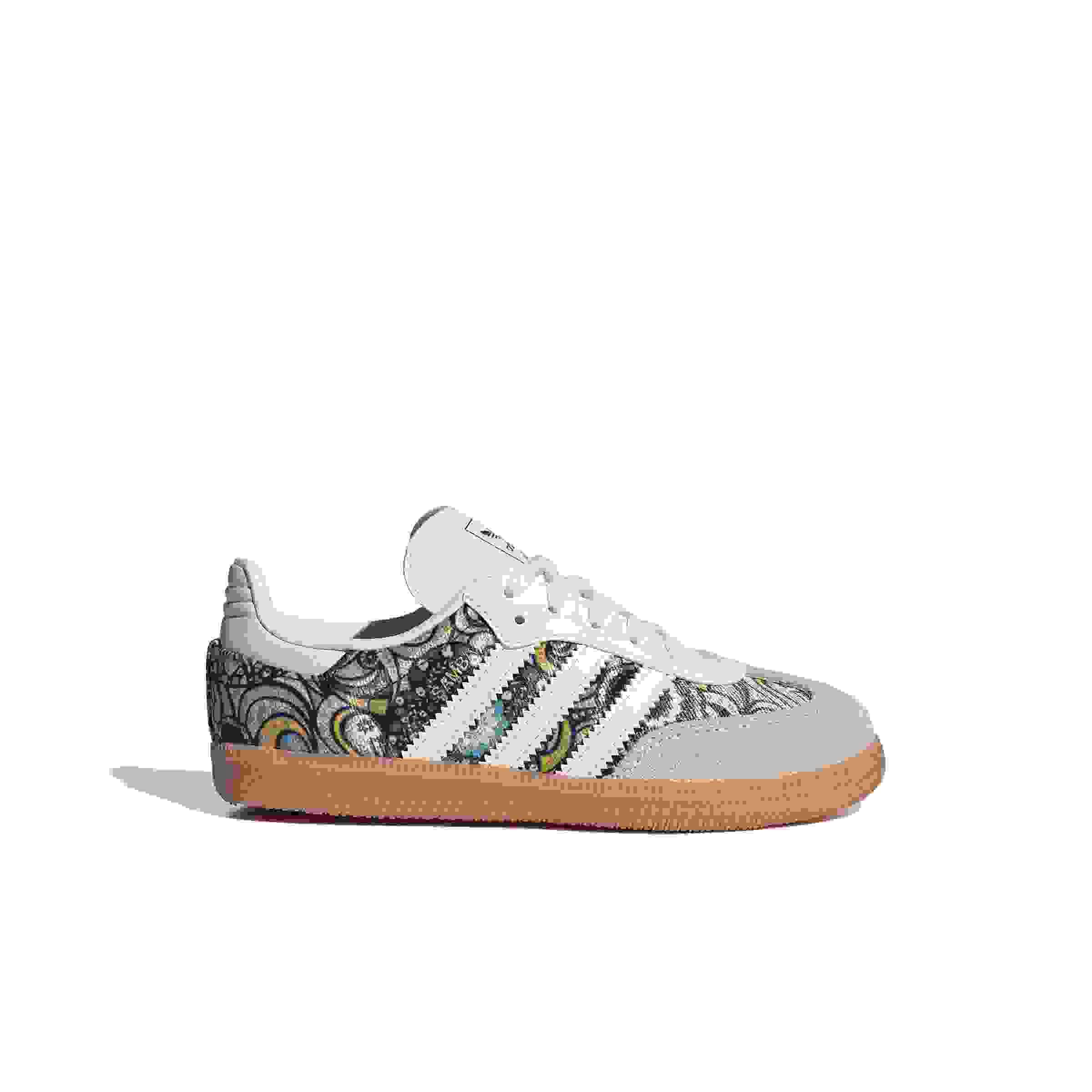 adidas Originals Liberty Samba OG Preschool Girls' "Core White/Orchid Fusion/Gum 2" Shoe